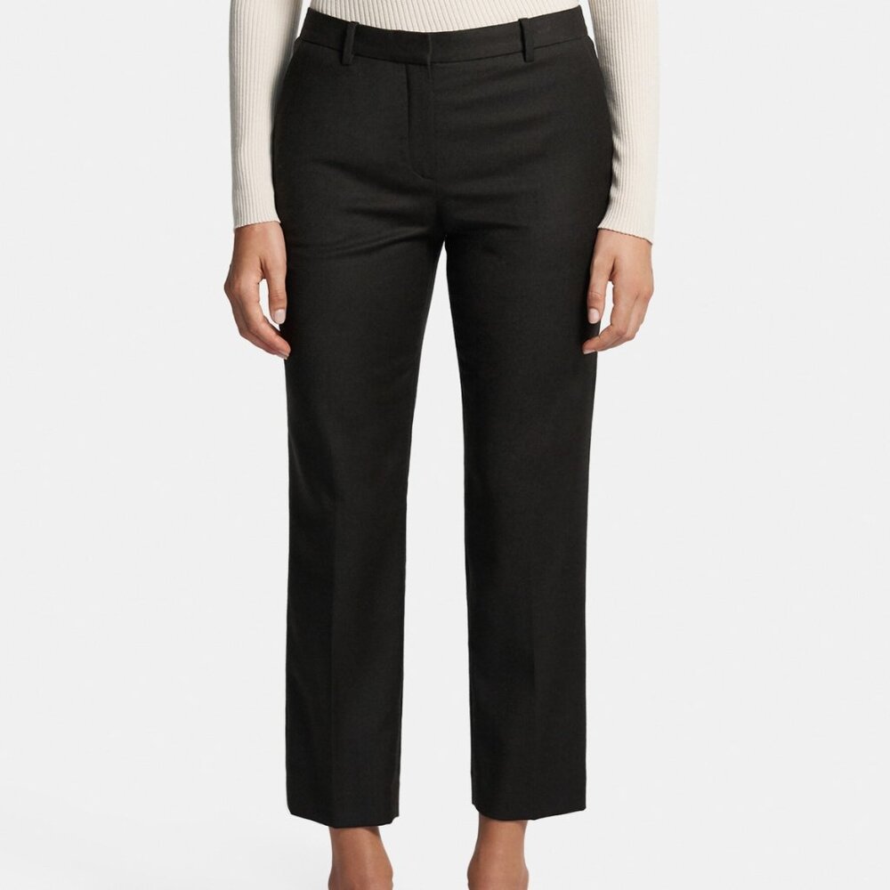 Theory Cropped Wool Flannel Pants